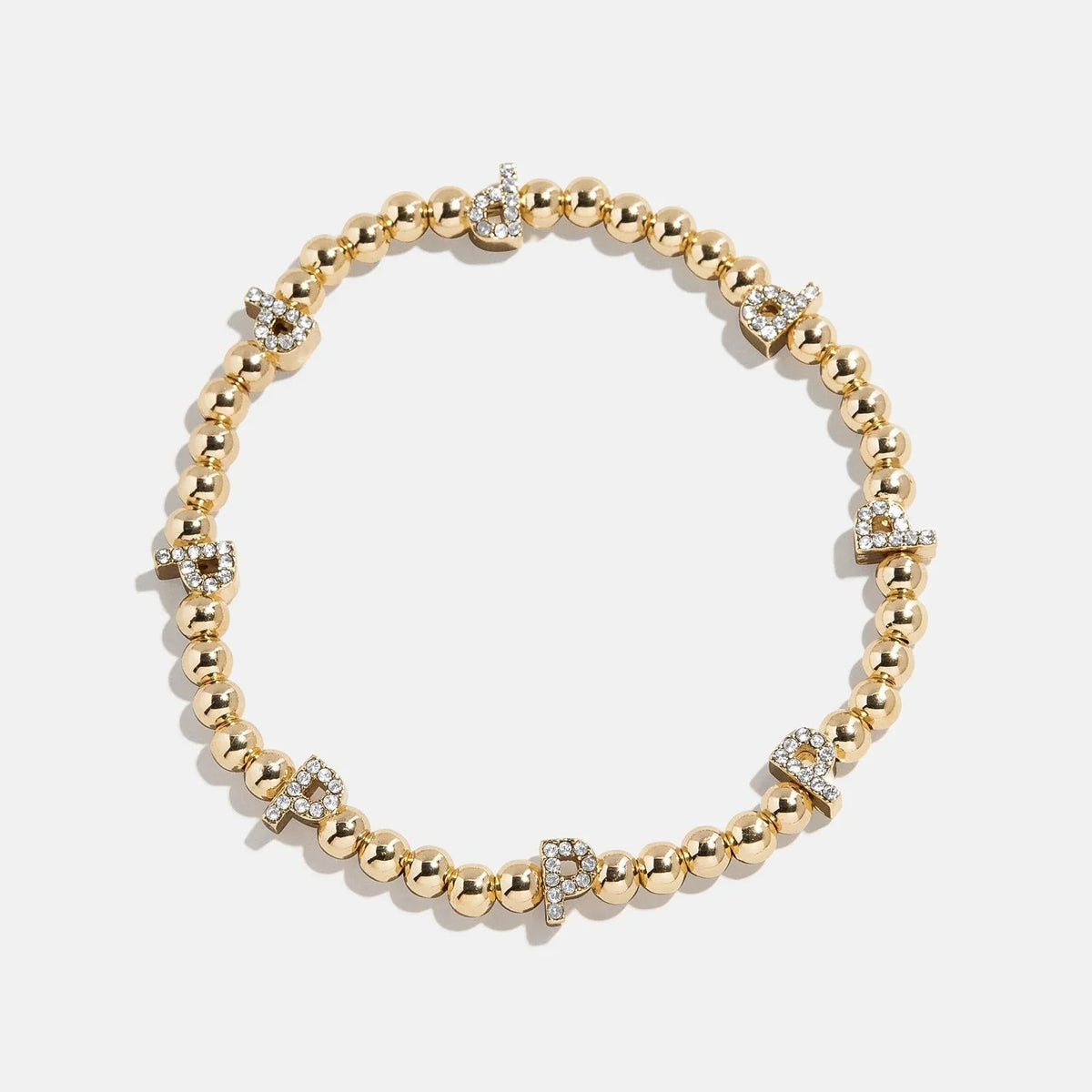 Gold/Pavé Repeating Initial Pisa Bracelet - P
