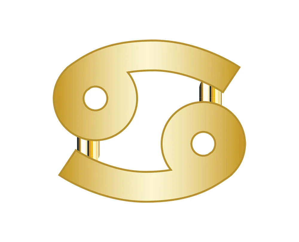 Cancer Zodiac Icon - Gold