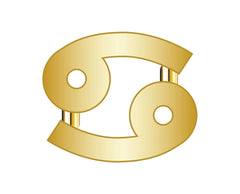 Cancer Zodiac Icon - Gold