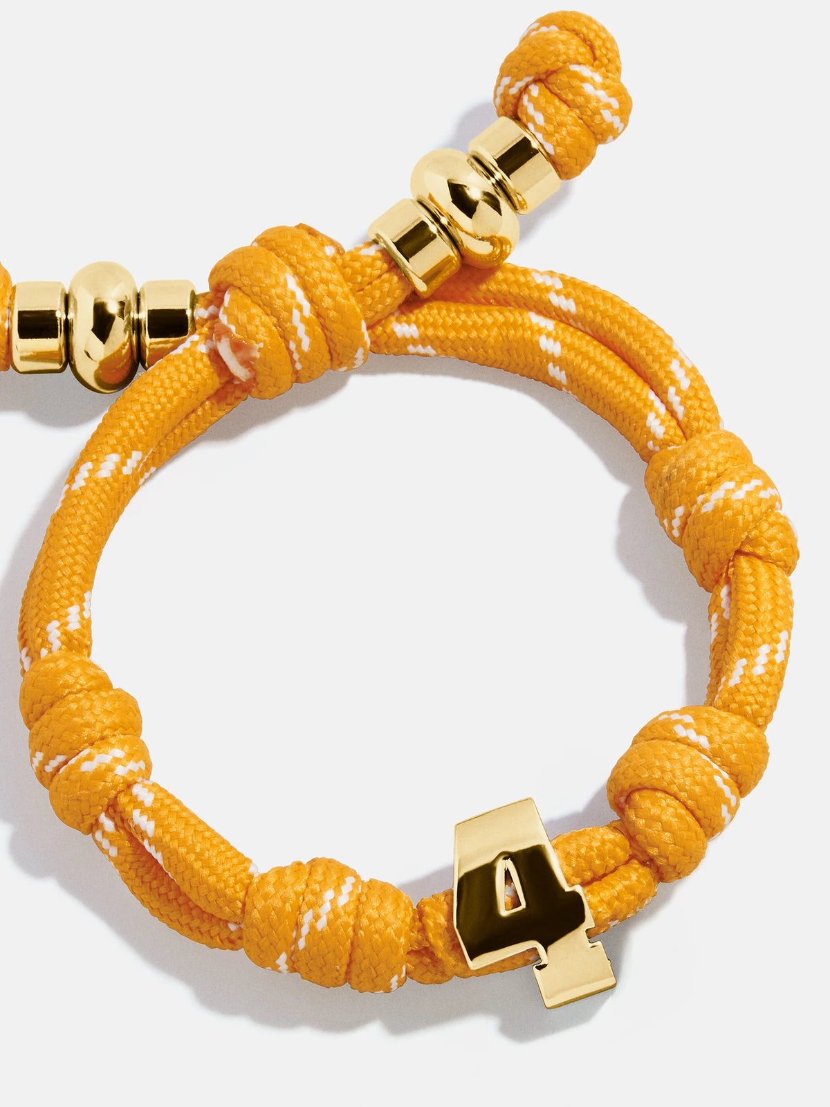 Knotty Varsity Number Custom Bracelet - Marigold Single Digit