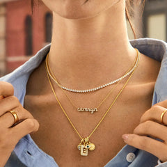 Block Pavé Initial Cluster Charm - K