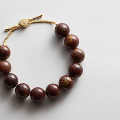 Jane Beaded Bracelet - Chocolate Brown Bead