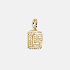 Block Pavé Initial Cluster Charm - L