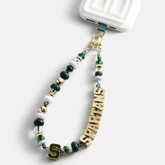 Michigan State University Beaded Bandana Phone Charm - Michigan State University