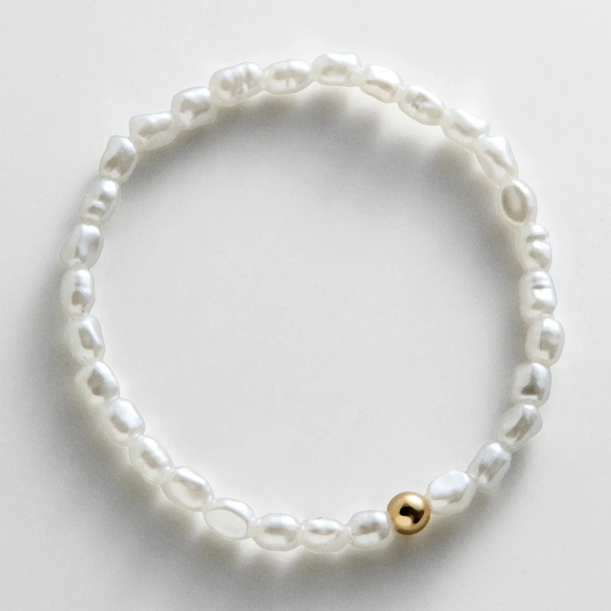 Ginnie Pearl Bracelet - Single Gold
