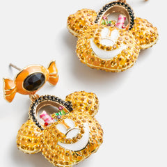 Disney Mickey Mouse Glow-In-The-Dark Trick Or Treat Earrings - Multi