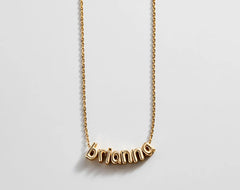Bubble Letter Custom Necklace - Extra Small Bubble Letter