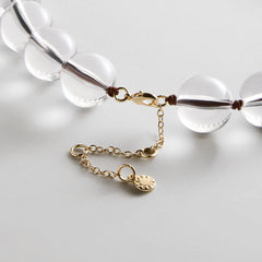 Jane Beaded Necklace - Clear/Brown