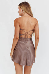 Good Impression Double Twist Mini Dress Charcoal