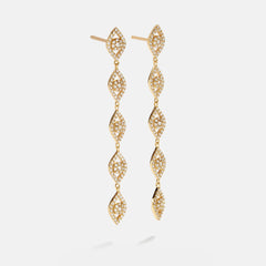 18K Gold Evil Eye Drop Earrings - Evil Eye