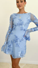 Lanesia Mini Dress - Blue