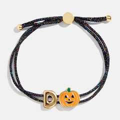 Kids' Halloween Initial Bracelet - Black/Orange