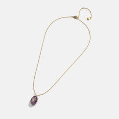 Aura Semi-Precious Pendant Necklace - Yellow Jasper