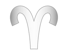 Aries Mini Zodiac Icon - Silver