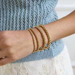 Gold Pisa Bracelet - 5MM Beads