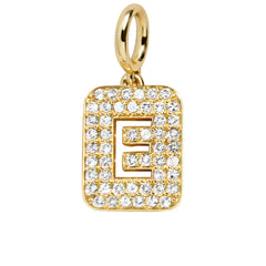 Block Pavé Initial Cluster Charm - E