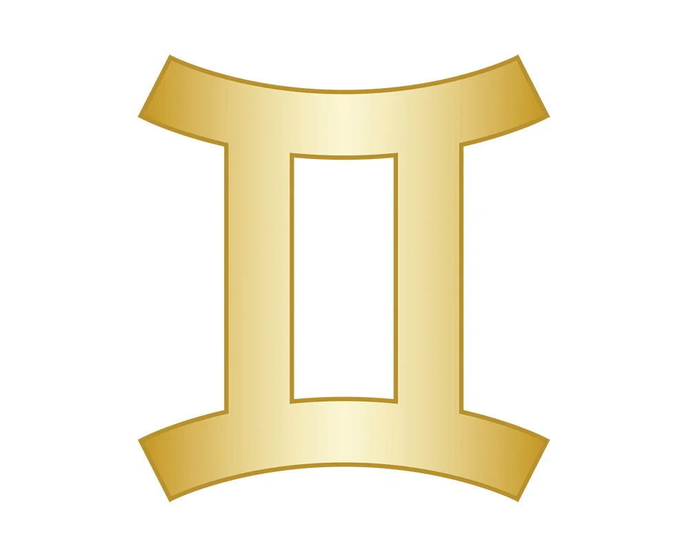 Gemini Mini Zodiac Icon - Gold