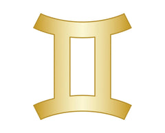 Gemini Mini Zodiac Icon - Gold