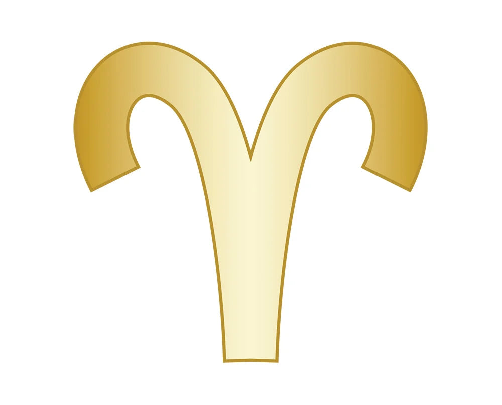 Aries Zodiac Icon - Gold
