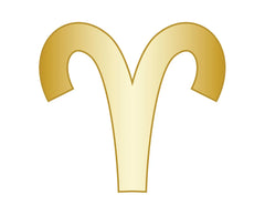 Aries Zodiac Icon - Gold