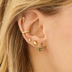 18K Gold Sports Delicate Stud - Football