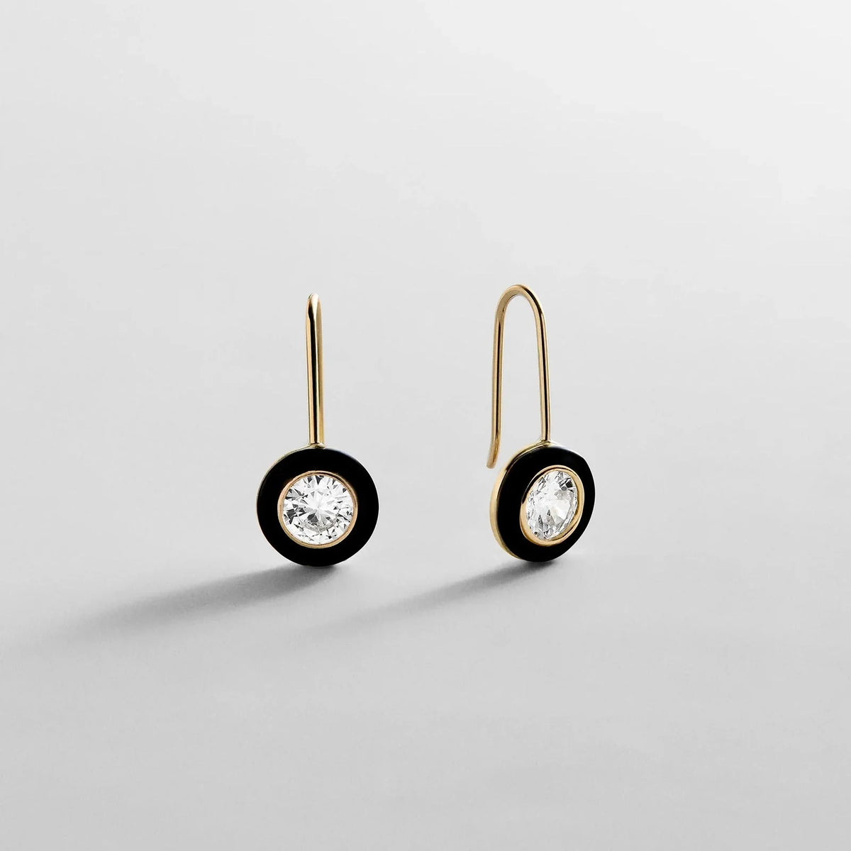 Fallon 14K Gold Semi-Precious Earrings - Onyx