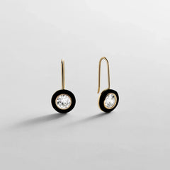 Fallon 14K Gold Semi-Precious Earrings - Onyx