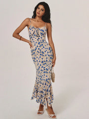 Stylish Floral Bodycon Midi Dress for Women