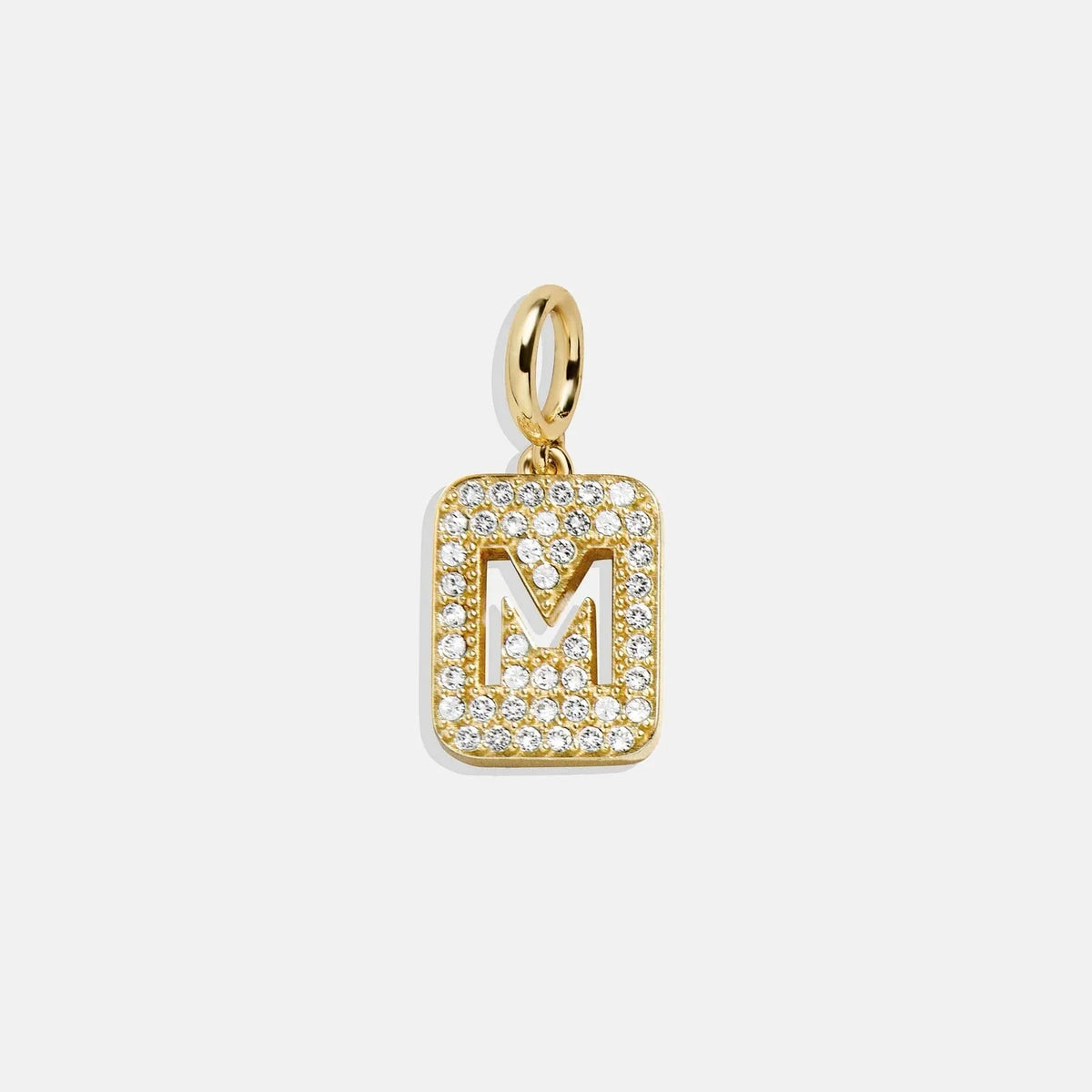 Block Pavé Initial Cluster Charm - M