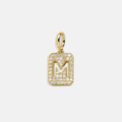 Block Pavé Initial Cluster Charm - M