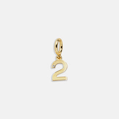 Gold Number Cluster Charm - 2