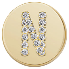 Gold Letter Bead - N