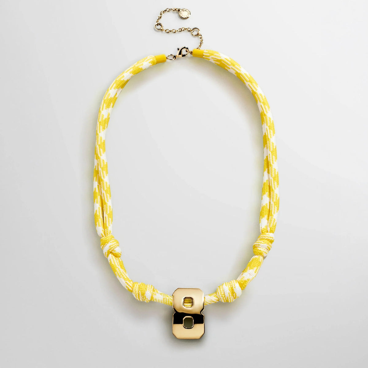 Knotty Varsity Custom Necklace - Bright Yellow Single Digit