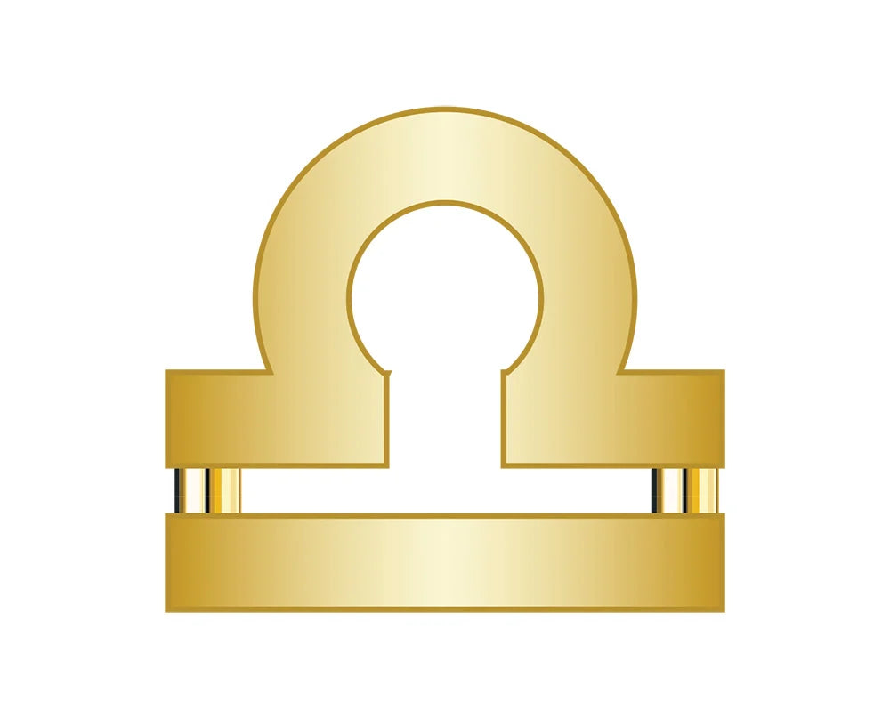 Libra Mini Zodiac Icon - Gold