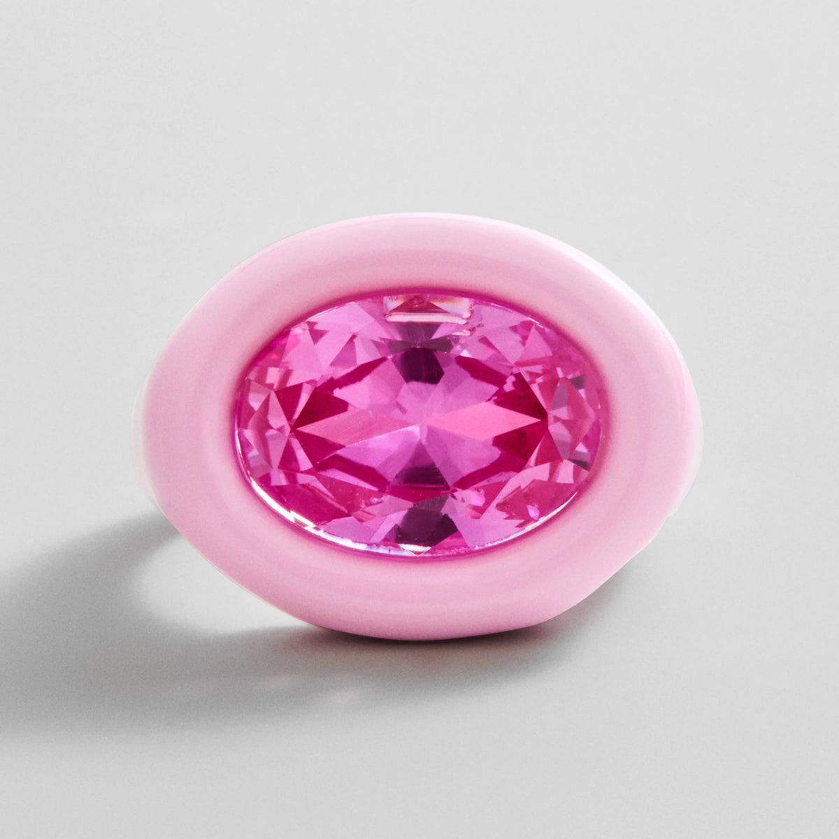 Joy Pop Cubic Zirconia Ring - Fuschia/Light Pink