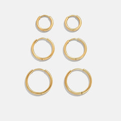 Verbena Waterproof Earring Set - Gold