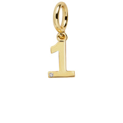 Gold Number Cluster Charm - 1
