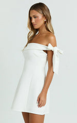 Cecilia Mini Dress-White