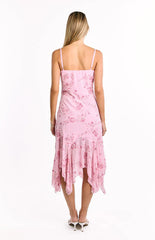 Another World Pink Sequin Midi Dress