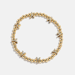 Gold/Pavé Repeating Initial Pisa Bracelet - Y