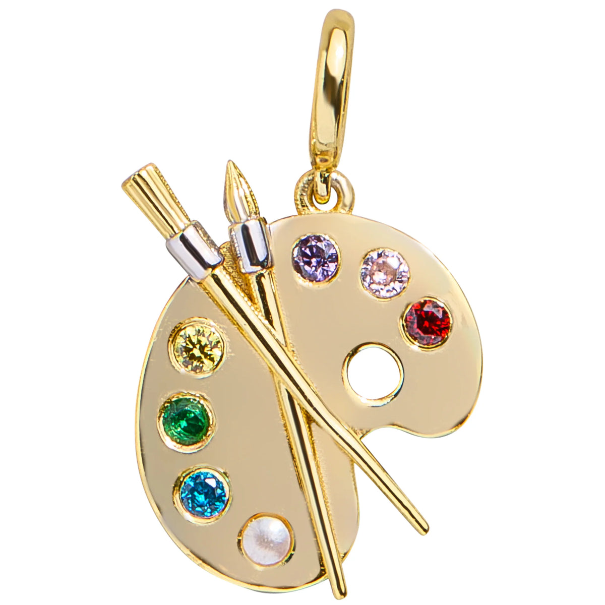 Hobbies Cluster Charm - Painting Palette - Multi