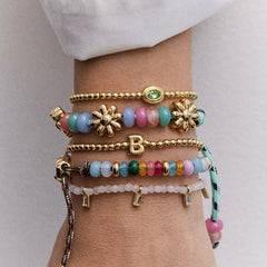 Crystal Beaded Bracelet - Blush