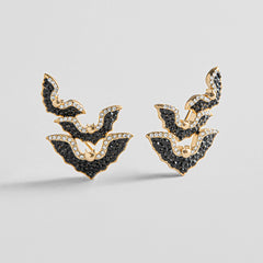 Flight Risk Bat Crawler Earrings