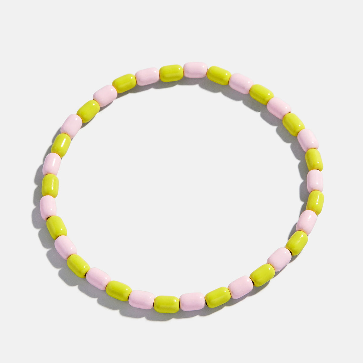 Brighten Up Enamel Beaded Bracelet - Pink Lemonade