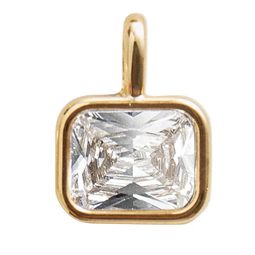 Emerald Cubic Zirconia Cluster Charm