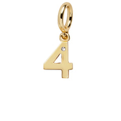 Gold Number Cluster Charm - 4
