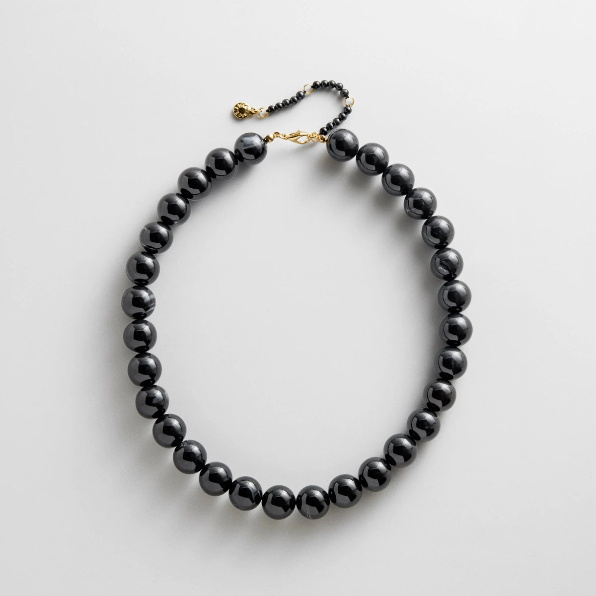 Mini Jane Beaded Necklace  - Black Bead