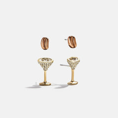 Espresso Yourself Earring Set - Espresso Martini Earring Set