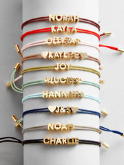 Custom Cord Bracelet - Light Blue