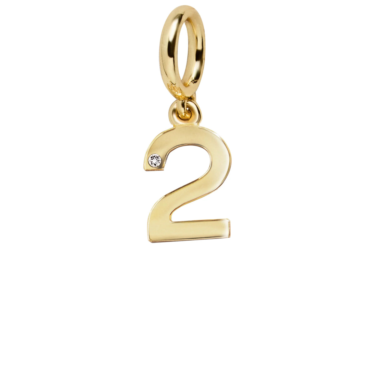 Gold Number Cluster Charm - 2